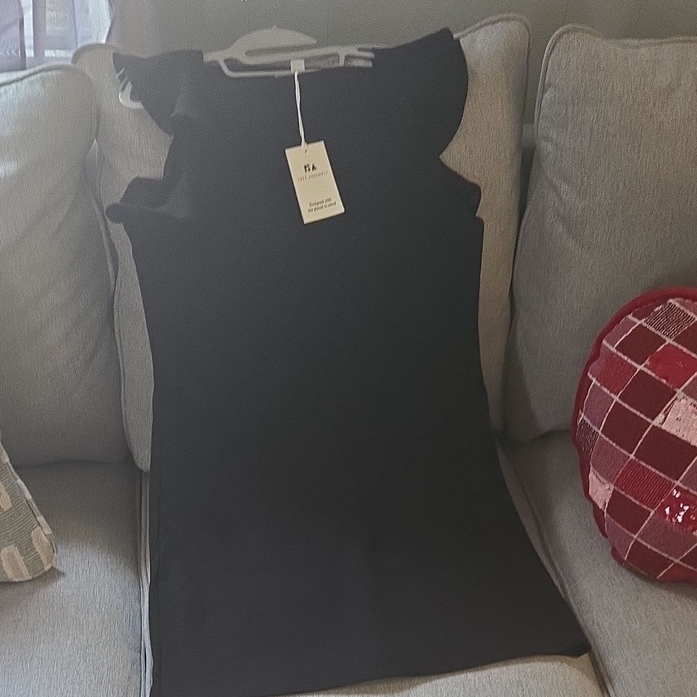 Free Assembly Women's Ruffle Sleeve Tank Dress